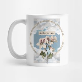 Art beautiful dream love romantic clouds sky aesthetic retro vintage flower floral print inspired artsy renaissance classic classy Mug